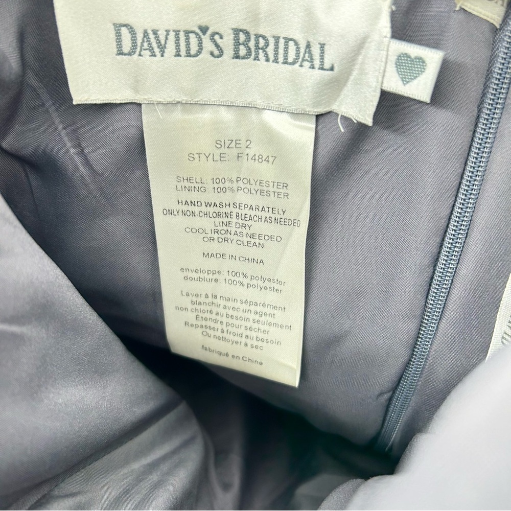 David's Bridal Strapless Dress Size 2 - Picture 2 of 7